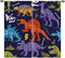 ANHOPE Dinosaur Curtains Ancient Jungle Forest Wildlife Animal Theme Window Drapes Cartoon Dino Print Pattern for Kids
