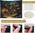60L 80W Inches HVEST Fantasy Library Bookshelf Tapestry for Classroom Fairytale Tree Magic Bookshelf Wall Decor Retro