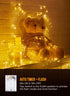 2 Pack 10 120LEDs Ft Battery Operated Fairy Lights, Firecracker String Lights, Silver Wire Starry Firefly Light