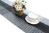 SHACOS Woven Vinyl Table Runner, PVC Table Runner 12 x 71 inch, Ombre Black and Gray, Wipe Clean Indoor Outdoor