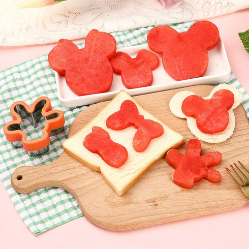 Multicolor 7-Piece Cookie Cutter Set - Stainless Steel Head, Bow, Shoes, Gloves Shapes - Dishwasher Safe
