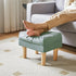 15.75"D 11.42"W12.6"H UHBD040GR YMYNY Small Footstool Ottoman, Faux Leather Footrest with Sponge Padded Seat, Step