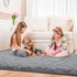 Jelymark Super Soft Shaggy Rug for Bedroom, 4x5.9 Feet Fluffy Carpet for Living Room, Grey Indoor Rug