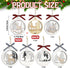 6pcs Christmas Farmhouse Rustic Ornaments Set, 3D Glitter Reindeer Wood Tree Decorations for Christmas