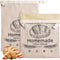 2 Pack Beeswax Bread Bags for Sourdough,Reusable Organic Linen Beeswax Bread Bag