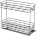 2 Household Essentials Glidez Powder-Coated Steel Pull-Out/Slide-Out Storage Organizer with Plastic Liners for Spice