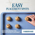 Farberware Easy Solutions Nonstick Bakeware - 10 Inch x 15 Inch Cookie Pan with Drop Zones, Blue