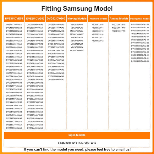 Upgraded Samsung Dryer Parts Repair Kit, Roller Replacement, Idler Pulley, and Dryer Belt