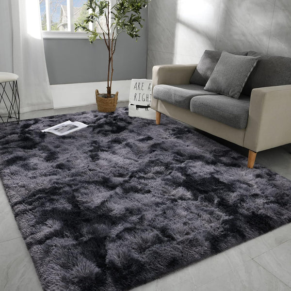 Hutha 6x9 Large Area Rugs for Living Room, Super Soft Fluffy Modern Bedroom