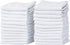 Pacific Linens 24-Pack White Thin 100% Cotton Towel Washcloths, Lightweight, Commercial Grade