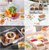 Divided Snack Tray with Lid and Handle, Portable Snack Containers for Fruit, Candy, Veggies, Perfect for Party & Travel