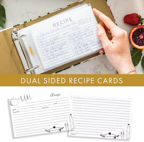 Jot & Mark Mini Recipe Organizer Binder Set, 8.5" x 5.75"