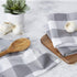 DII Buffalo Check Kitchen Collection - Classic Farmhouse Dishtowel Set, 20x30, Gray & White, 3 Piece