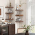 8"W 8"D 1.2"H, Set 3 Square Floating Shelves for Wall x x Small Engineered Wood Wall Shelves with Invisible Brackets