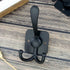 Wall Mount Coat Hooks - Matte Black Heavy Duty Decorative Hooks, 3 Prongs Utility Hook, 6 Pack for Home Organization