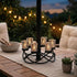 6 Seraphic Iron Round Table Decor Christmas Centerpiece Decorations Candle Holder for Weddings, Outdoor Patio, Dining