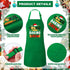 4 Pack Suhine Christmas Aprons Adults Green Christmas Kitchen Cooking Baking Cookie Crew Matching Aprons with Pockets