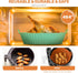 ME.FAN Air Fryer Silicone Liners, 2 Pack for 4 to 7 QT, Reusable Basket with Handles & Holes, Rose Pink & Light Grey
