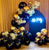 Bezente Black Gold Balloons Garland Kit, 100Pcs Black Gold Metallic Chrome and Gold Confetti Balloons Arch for Wedding,