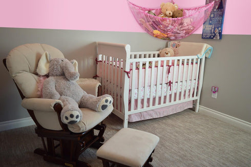 Handy Laundry Jumbo Toy Hammock, Pink, 2-Pack, Organize Stuffed Animals & Children's Toys, Expands to 5.5 Feet