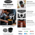 COSMO COS-23AFAKB 2.3 Quart Electric Air Fryer with Temperature Control, Timer, Auto Shut-Off, Non-Stick Tray
