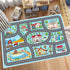 47''x71'' Kids Rug Car Rugs Playmat for Kids Toy Cars for Playroom Classroom Kid Room, Educational Rugs with Non-Slip