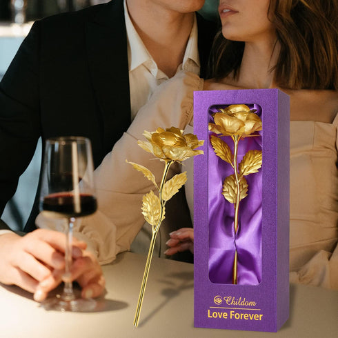 Childom Gold Rose Birthday Gifts for Women - Christmas Present for Mom, Wife, Grandma, Daughter, Women