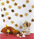 WEVEN Gold Glitter Star Garland Reflective Paper Party Streamers for Wedding, Baby Shower, Nursery Decoration
