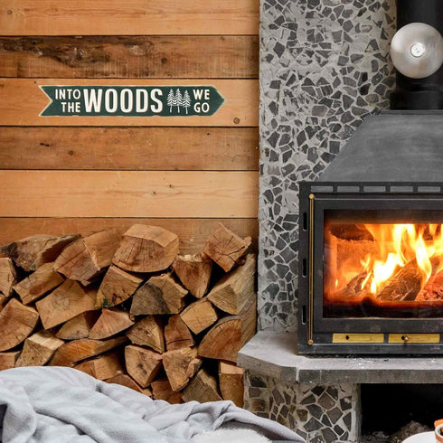 Into the Woods Arrow Wood Wall Decor - Rustic Wall Art for Cabin, Lodge, or Man Cave