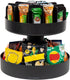 Mind Reader 2-Tier Snack Carousel, Countertop Organizer, Snack Tray, 14.25"L x 14.25"W x 14"H, Black