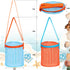 Beach,4pcs Vodolo Sea Shell Bags for Mesh Seashell Holder,Shelling Collecting Tools Travel Sand Toys Storage Bucket