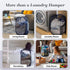 Handy Laundry Collapsible Mesh Foldable Hamper, 14" x 14" x 24", Navy Blue