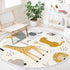 MBZPBDBAPY Round Boho Area Rug Cute Animals Lion cub Leopard Giraffe Elephant Koala
