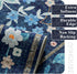 5x7 Blue,5'x7' YIHOUSE Blue Area Rug, Washable Bedroom Rug Floral Non Slip Soft, Colorful Flower Throw Carpet