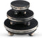 Amyhill 3 Pcs 5/4/3 Inch Wooden Risers for Display Wood Pedestal Stand