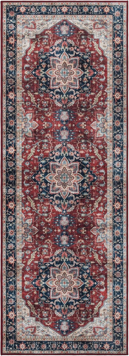 Gertmenian Indoor Boho Rug - 2x6 Runner, Non Slip, Super Strong, Ideal