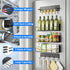 FancyMule 5 Pack Magnetic Spice Rack for Refrigerator, Magnetic Fridge Organizer Shelves, Strong Magnetic Hold, No