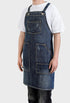 5-Pockets Cotton Denim Apron Soft - Unisex Adjustable Bib Apron with Perfect for Kitchens
