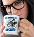 3dRose "I'd Rather Be Cycling" Funny Quotes Ceramic Mug, Black, 11 oz