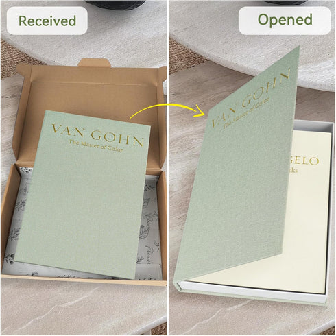 '-Set 2 Aesthetic Decorative Books of Minimalist Linen Hardcover Faux/Fake Books for Coffee Table Home Decor Living Room