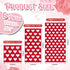 6 Pack Set, Peryiter Cotton Heart Bath Towel Red Heart Embroidered Bathroom Towels for Couples, Soft Absorbent