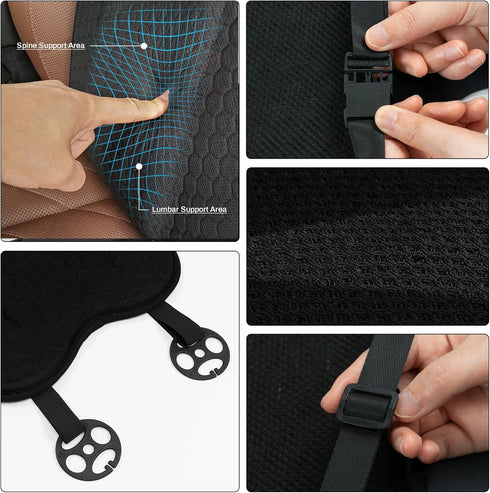 XUKEY Lumbar Pillow Gel Support Pillow Back Support Cushion,Gel Lumbar Support Pillow Relief Back Sciatica Pain for Car