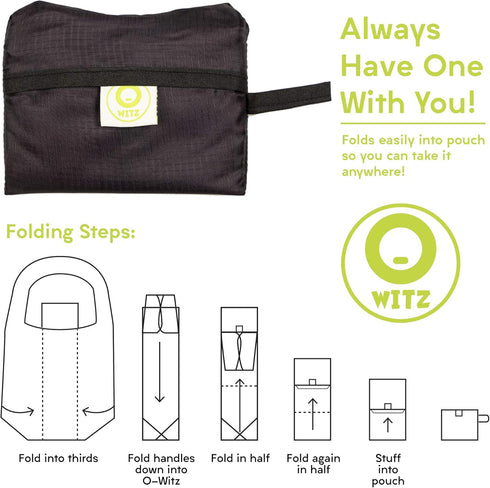 O-WITZ Reusable Grocery Bags, Vibrant Tote Bag for Groceries, Washable Design, 3 Pack, Cats