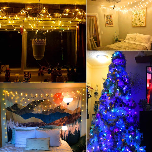 33 100 Minetom Globe String Lights Plug in - ft LED USB Crystal Globe Fairy Lights with Remote and Timer, Waterproof