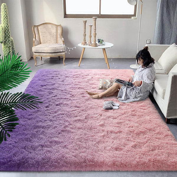 DweIke Luxury Fluffy Kids Rugs for Living Room Bedroom, 4x6 Feet Shaggy