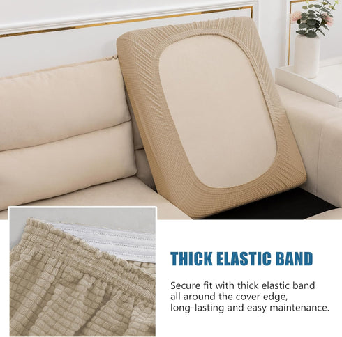 Water Repellent Couch Cushion Covers, Stretch Sofa Seat Slipcover Sets for Camper and Furniture Protector (Chair