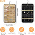 Double Sided Hanging Jewelry Organizer, 32/48 Pockets, 14/21 Hook Loops, Foldable Travel Jewelry Roll Organizer for