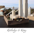 Rutledge & King Bethany Serving Tray - Ottoman Tray/Decorative Tray - Coffee Table Tray/Round Wooden Tray - Breakfast