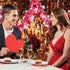 Janinka 6 Pcs Valentine's Day Tinsel Garland, 39ft Red and White Heart Metallic Decor for Wedding Party