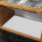 Under Sink Mat for Kitchen, 34" x 22" Silicone Under Sink Mat for Cabinet Sink Protector, Light Grey